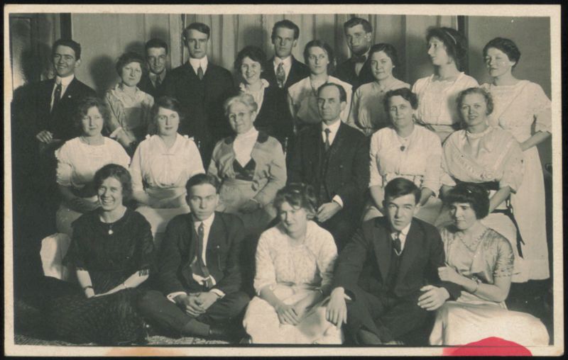 Formal Group Portrait of Men and Women School and Class Photos