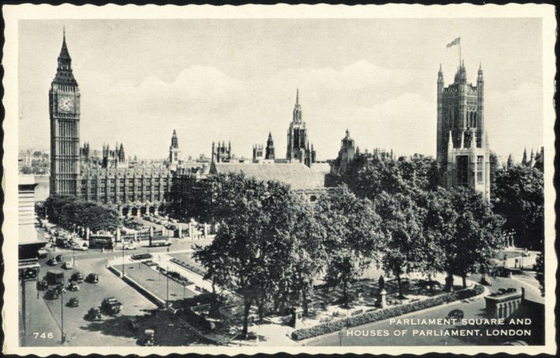Parliament Square and Houses of Parliament London United Kingdom