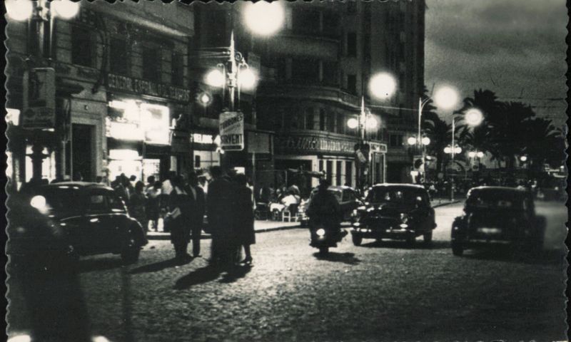 Rambla de Méndez Núñez Night Scene Alicante Spain
