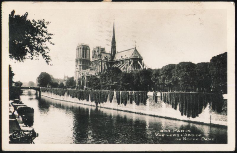 Notre Dame Cathedral, Abside View Paris France