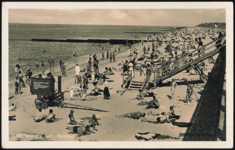 Westerland, Sylt Nordbad Beach Scene Germany