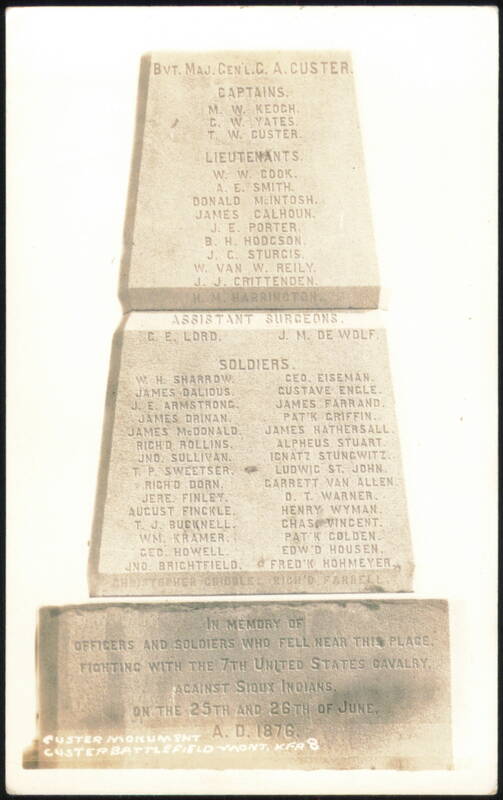 Custer Monument, 7th US Cavalry, Montana