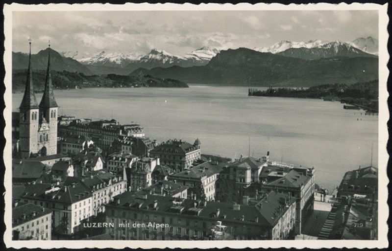 Luzern with the Alps Switzerland