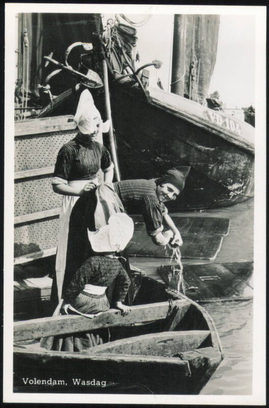 Volendam Wasdag - Women in Traditional Dutch Dress Netherlands