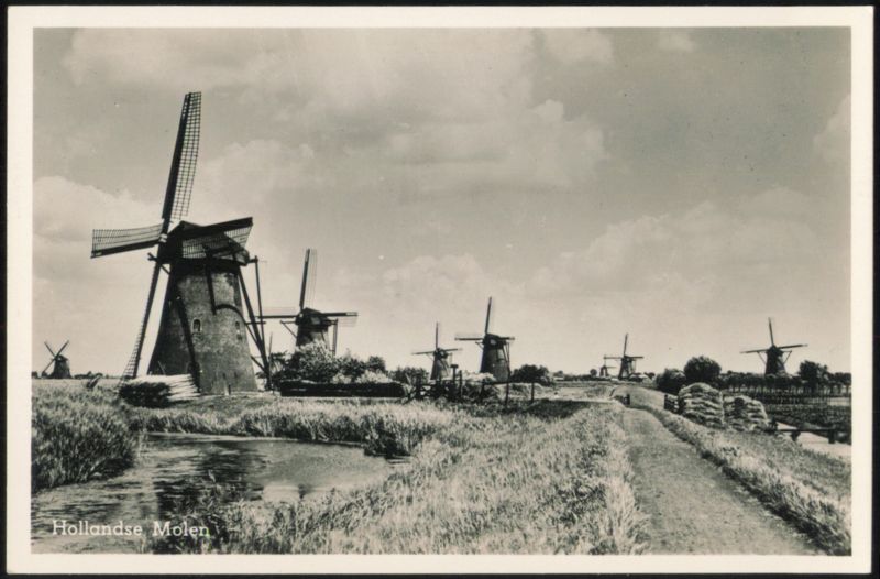 Hollandsche Molen Windmills, Rural Landscape Netherlands