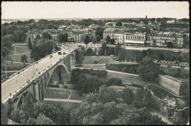Pont Adolphe and Partial View of City Luxembourg