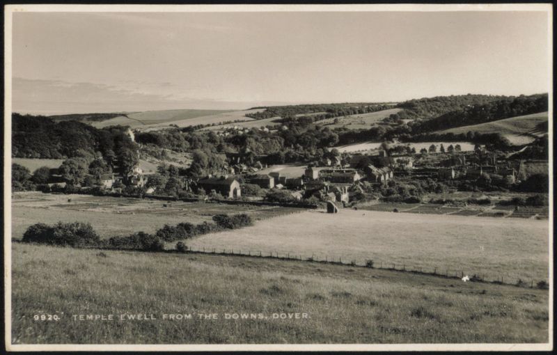 Temple Ewell from the Downs Dover United Kingdom E. A. Sweetman & Son