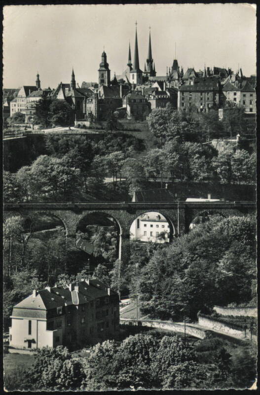 Luxembourg City High Town View with Viaducts