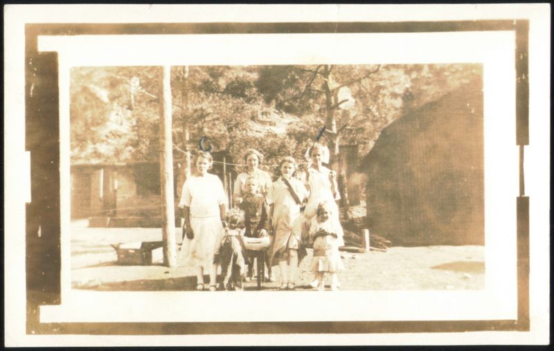 Family Group with Women, Man, and Children Outdoors