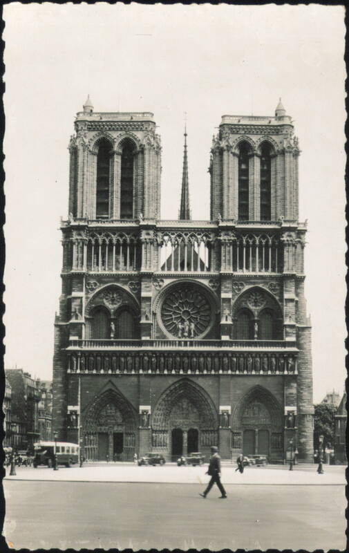 Notre-Dame Cathedral Facade Paris France