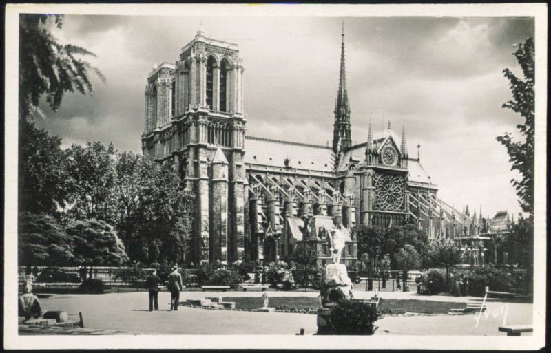 Notre-Dame from Square R. Viviani Paris France