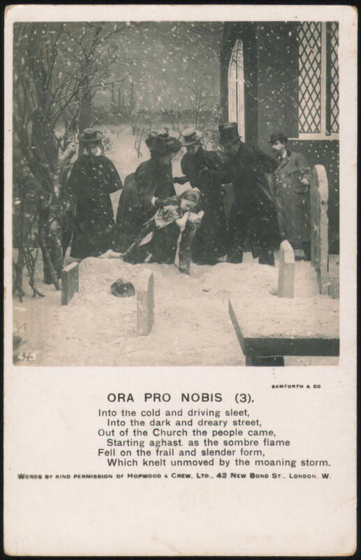 ORA PRO NOBIS (3) Snowy Graveyard Scene Religious