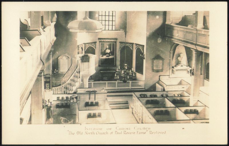 Interior of Christ Church, Old North Church Boston Massachusetts