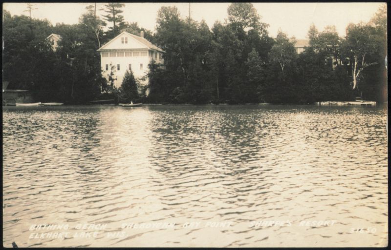 Bathing Beach, Bottomly Bay Point, Sharpe's Resort Elkhart Lake Wisconsin