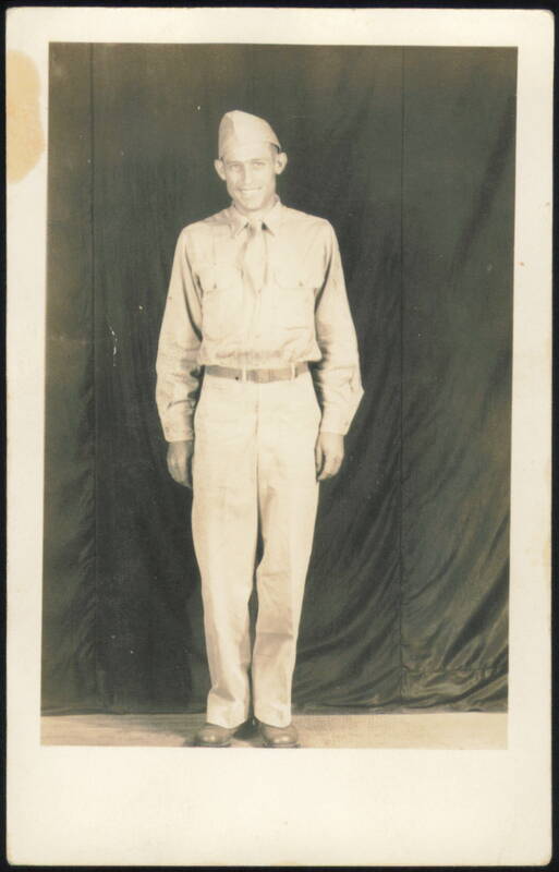Ted Johnson in Military Uniform Portrait People in Uniform