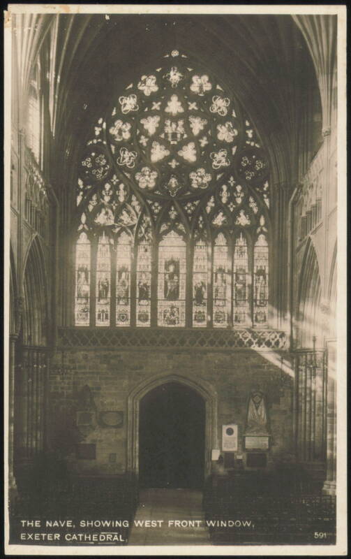 The Nave, Showing West Front Window Exeter United Kingdom
