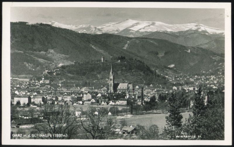 Graz with Gleinalpe Mountains (1997m) Austria W. Kramer