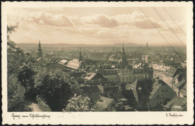 Graz City View from Schlossberg Austria