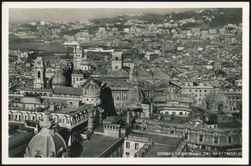 Panorama from the Skyscraper Genoa Italy