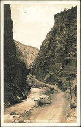 Entering Shoshone Canyon Postcard