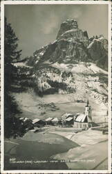 Corvara, Ladinia - Sass Songher Mountain, Winter Postcard