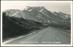 Susanville-Reno Highway with Snow-Capped Mountains Postcard