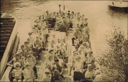 Group on Boat, Gothenburg 1969 Postcard