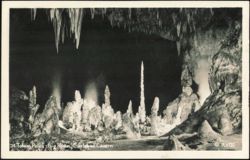 Totem Poles - Big Room, Carlsbad Cavern Postcard