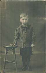 Young Boy in Suit with Bow Tie Postcard
