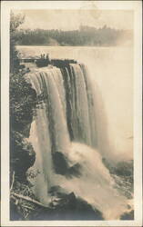 Niagara Falls, American Falls with People Postcard