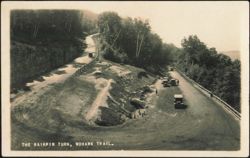 The Hairpin Turn, Mohawk Trail Postcard