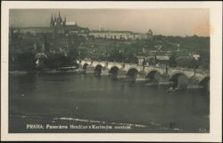 Prague: Panorama of Hradčany with Charles Bridge Postcard