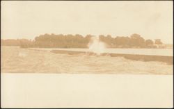 Waves Crashing Over a Breakwater Postcard