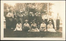 Large Group Portrait Outdoor Gathering Postcard