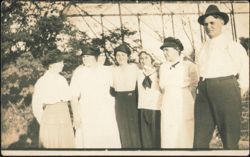 Group of Seven People, Six Women and One Man Postcard