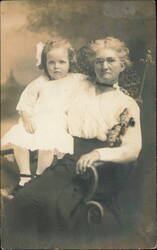 Mamma and Mariel, Lelia's Kid Postcard