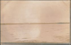 Paddle Steamer on River with Forested Bank Postcard
