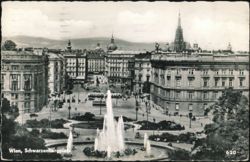 Schwarzenbergplatz with Fountain Postcard
