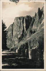 Mountainous Landscape with Terraced Vineyards & Road Postcard