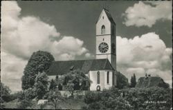 Suhr Church with Clock Tower Postcard