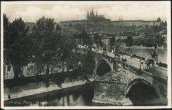 Charles Bridge and Prague Castle Postcard