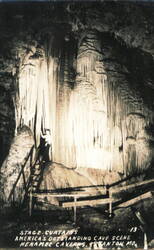 Stage Curtains, America's Outstanding Cave Scene Postcard