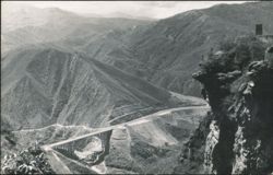 Mountainous Landscape with Bridge Postcard