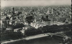 Panorama sur Paris vue prise de la tour Eiffel Postcard