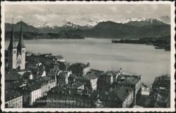 Luzern with the Alps Postcard