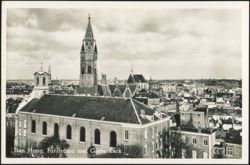 Panorama met Grote Kerk Postcard