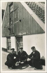 Volendam Fishermen Chatting Postcard
