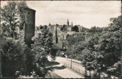 Luxembourg Ville haute, vue du Plateau du Rhame Postcard