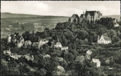 Marburg Castle and City View Postcard