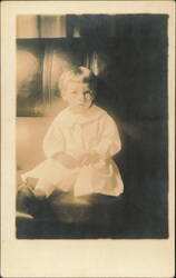 Young Boy in White Collared Outfit Postcard